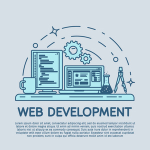 計(jì)算機(jī)、電話和平板電腦的等距平線圖解。用于演示響應(yīng)性 web 設(shè)計(jì)